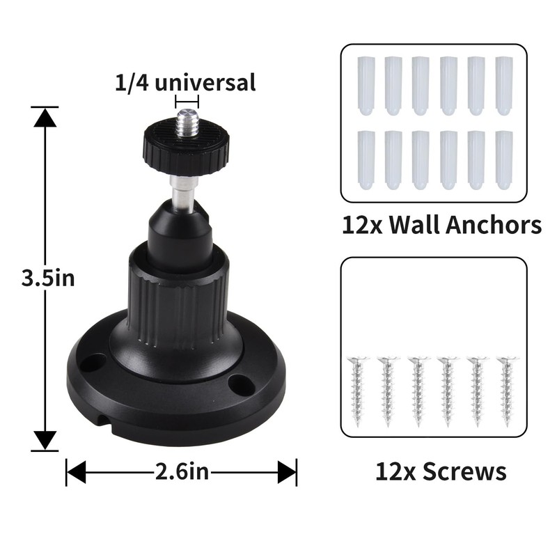 4Pack Eufy Camera Mount, Adjustable Wall Mount Compatible with eufyCam 2C/2C,... gallery