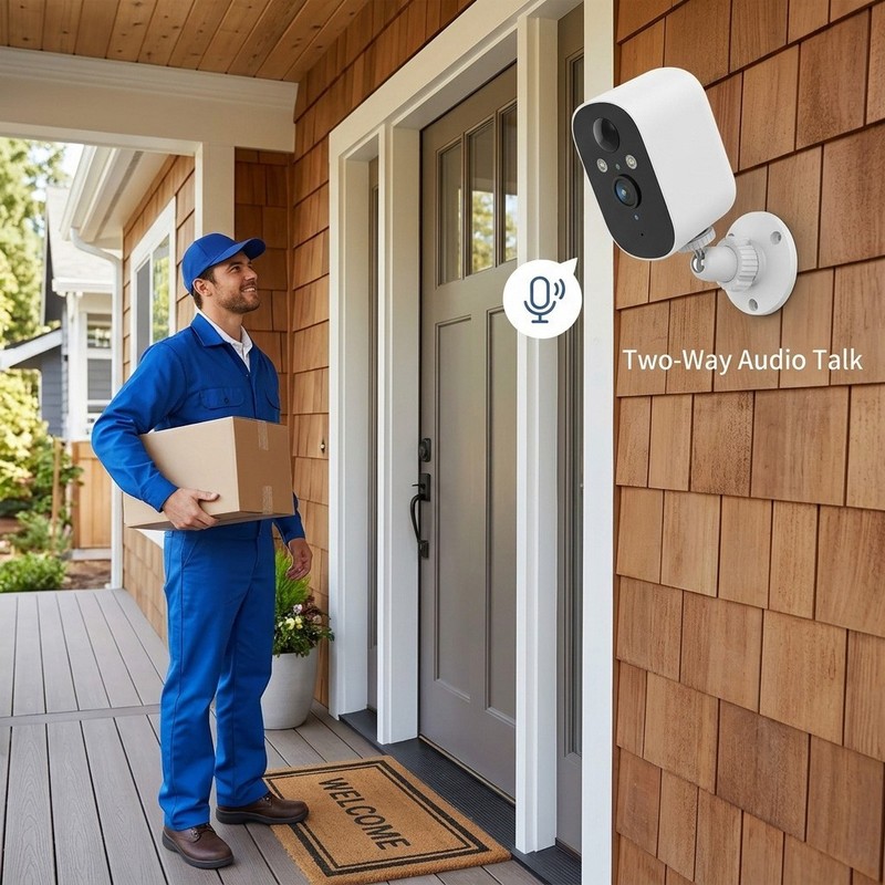 2PK WiFi Solar Camer 1080P 2K Wireless Home Battery Security Camera Night Vision gallery