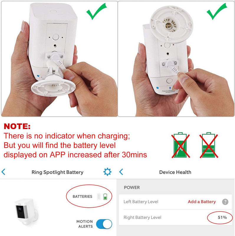 Power Adapter for Ring Spotlight Cam Battery, with 25Ft/7.5M Weatherproof Outdoo gallery