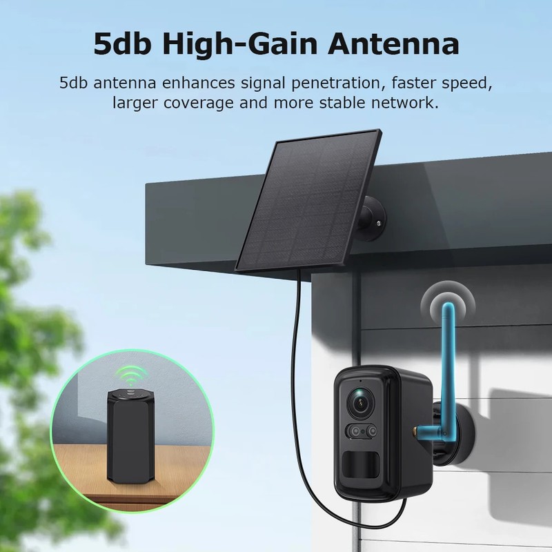 INQMEGA 5MP Wifi Solar Camera Kit Outdoor Wireless Security Surveillance Camera gallery