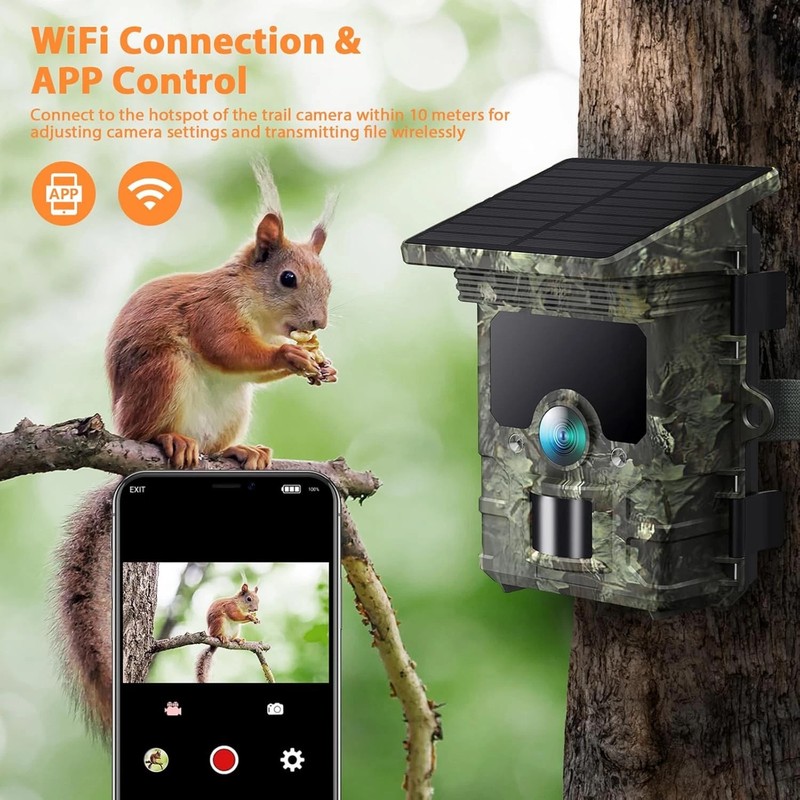 Solar 4G LTE Cellular Trail Camera Dual Lens Dual PIR 15000mAh PTZ Security SIM gallery