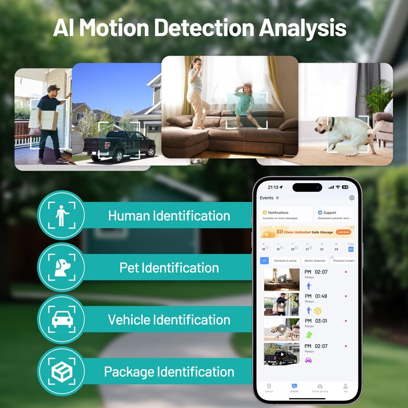 Secure Clear Reliable Compact Responsive 3MP/2K Dual-Band Wireless Window Camera gallery