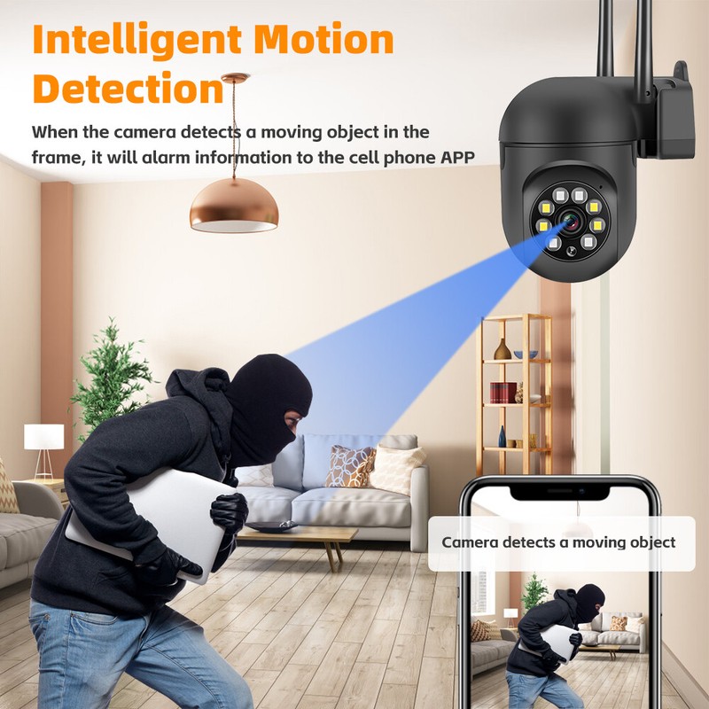 5G 1080P 360° Camara De Seguridad WIFI Inalambrica Para Casa Exterior Con Audio gallery