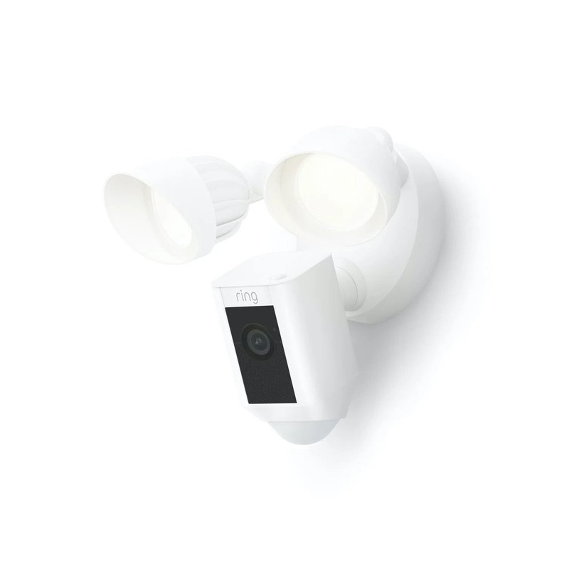 RING Floodlight Cam Wired plus with Motion-Activated 1080P HD Video White (2021) gallery