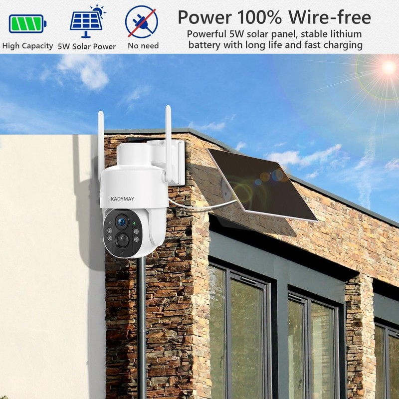 4G LTE Cellular Security Camera, No WiFi Solar Powered Camera includes SIM Card gallery