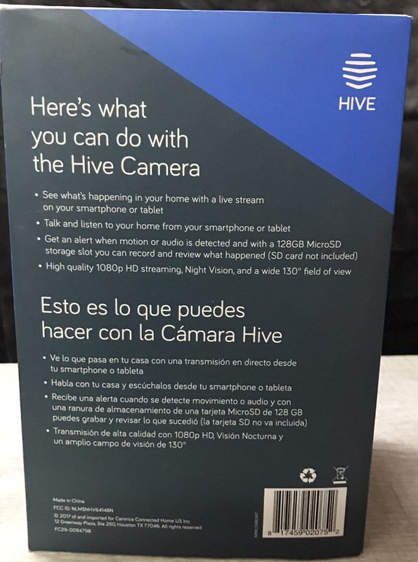 🎥 Hive Camera Smart Indoor Camera Wi-Fi FC29-009479B 🆕 gallery