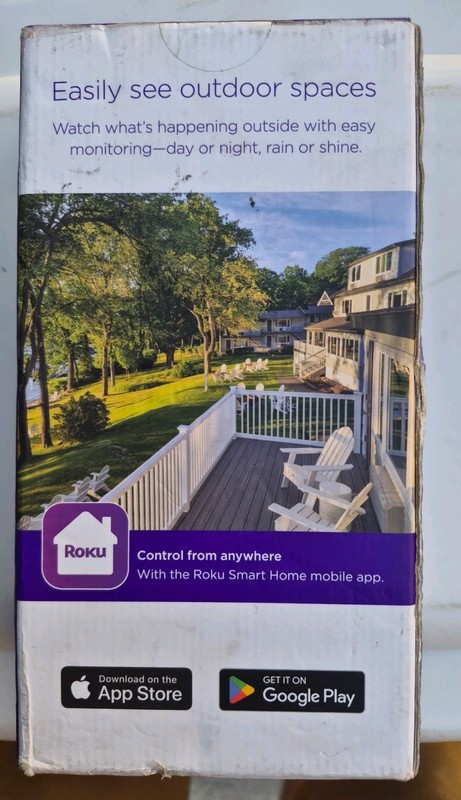 Roku SE Outdoor Wired Surveillance Camera, Weatherproof, Wi-Fi, Smart Home gallery