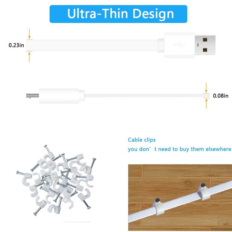 2-Pack 10FT USB Power Extension Cable for Wyze Cam,WyzeCam Pan,YI Home ,Nest-... gallery