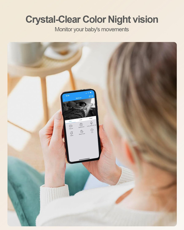 2.5K Indoor Camera for Home Security, 360° Security Camera Indoor, Baby/Pet Came gallery