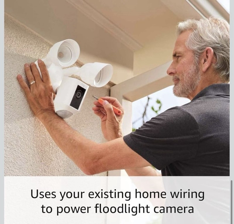 Ring Floodlight Cam Wired Plus - Outdoor home or business 1 Camera, White gallery