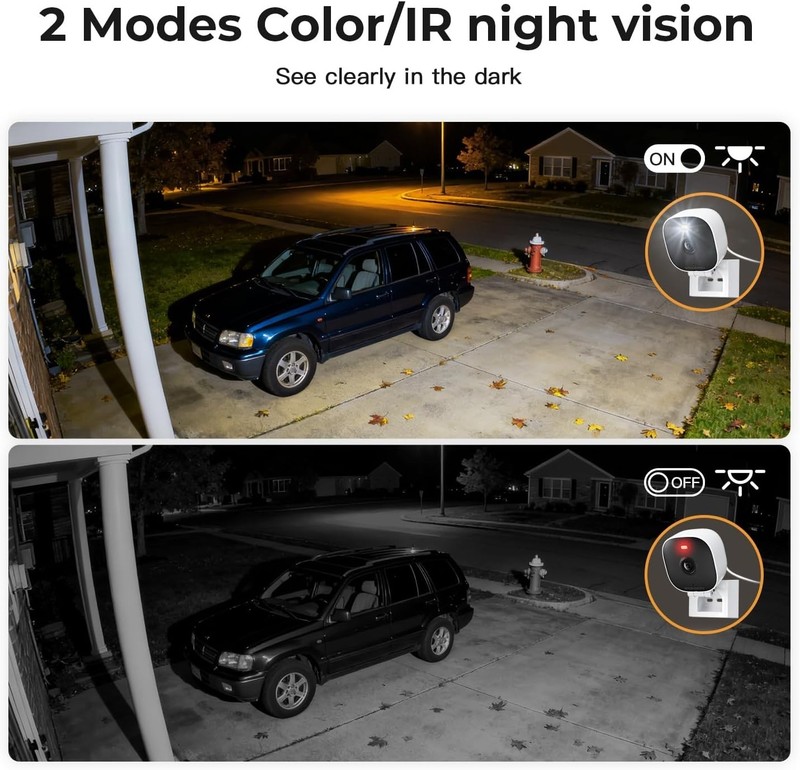 Family & Pet Monitoring: 2-Pack 2K Indoor/Outdoor Security Cameras with Alerts gallery