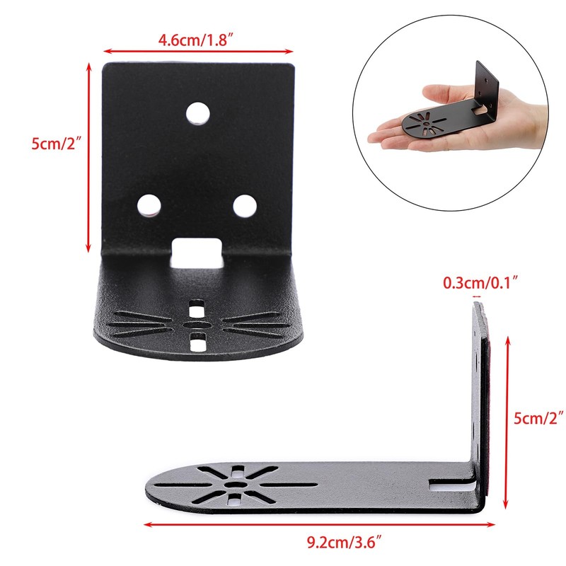 3 Pack Wall Mount Camera Shelf Metal Floating Shelf w Adhesive Black gallery