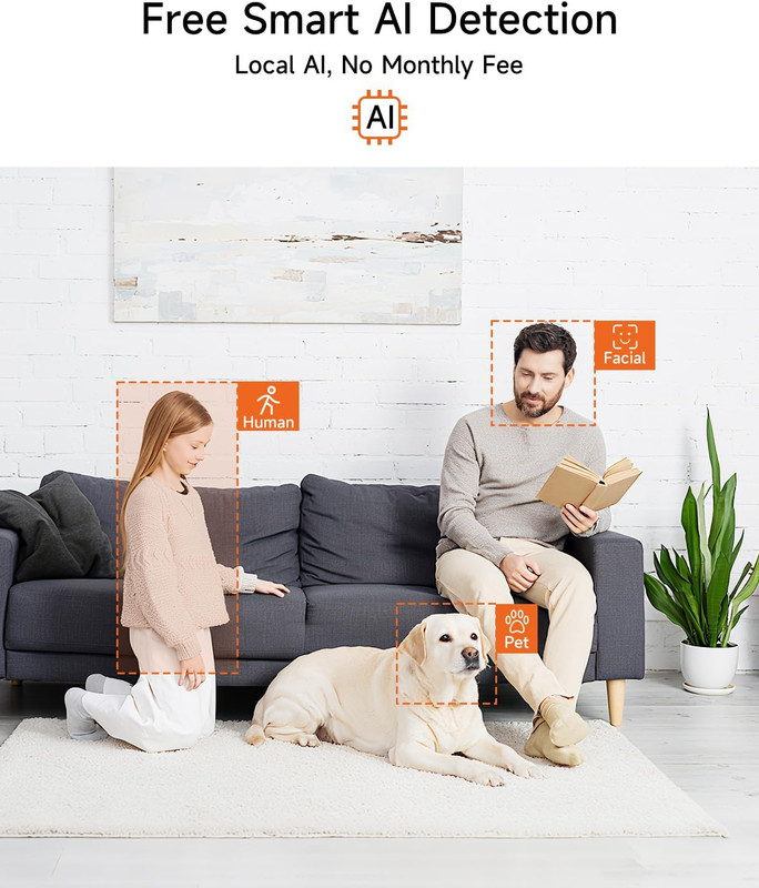 5G Pet Camera Indoor with Phone App, 3K Cat Dog Cameras with Speaker, Pan-Tilt W gallery
