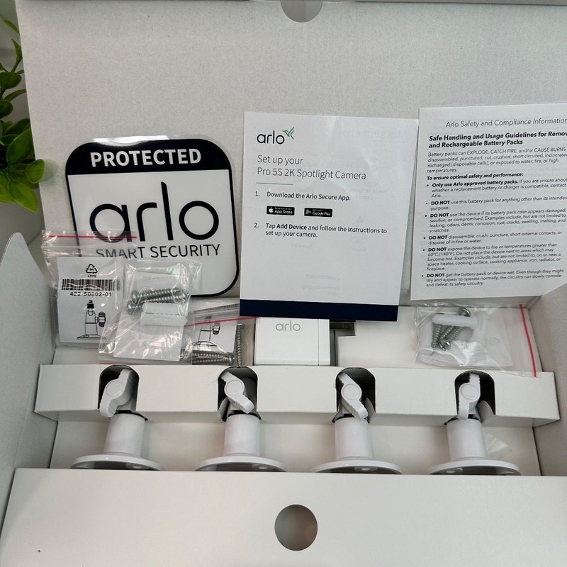 Arlo Pro 5S Spotlight Security Camera 2K HDR VMC4460P-100NAS Wireless, 4-Pack gallery
