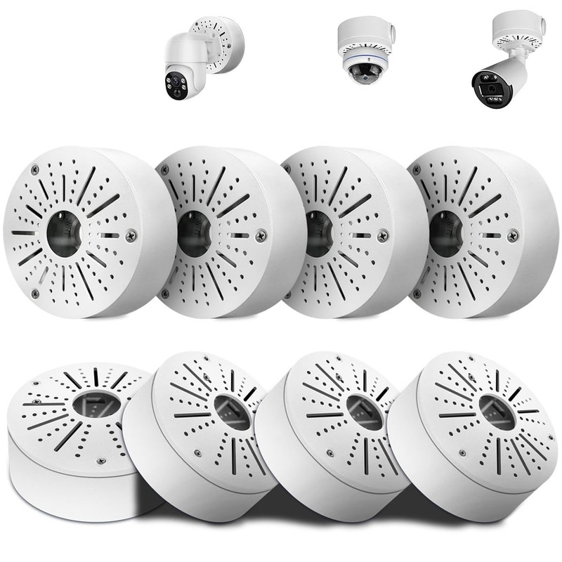 Universal CCTV Camera Junction Box – Outdoor Security Mount Bracket (8 Pack)