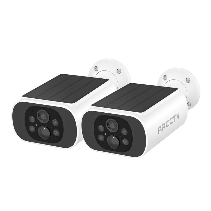 2x Camara De Seguridad Vigilancia Solar Inalambrica WiFi 1080p HD Para Exterior
