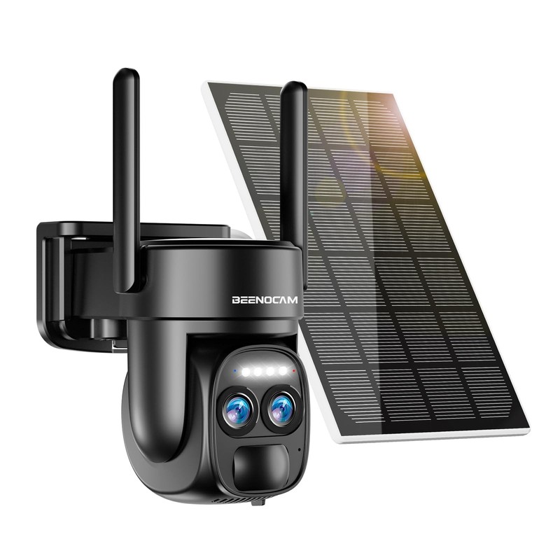 Camara Solar De Lente Dual Y Wifi Seis Với Vision Nocturna A Color Lujo