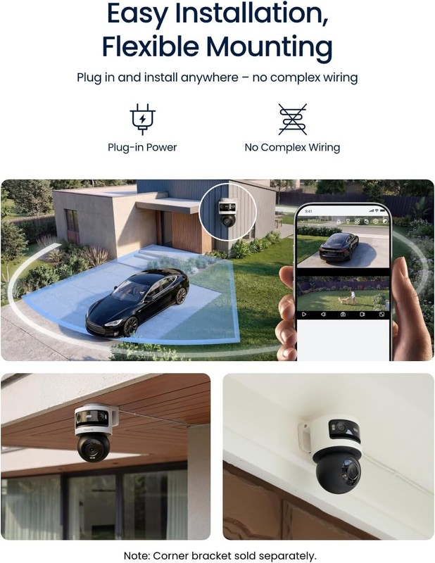 24/7 WiFi 6 Security Camera - 10MP Panoramic & 4K Pan-Tilt for Ultimate Coverage gallery