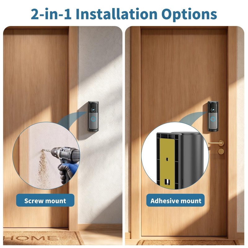 Adjustable Doorbell Angle Mount 30 to 55 Degree Wedge Kit for Video Doorbell gallery