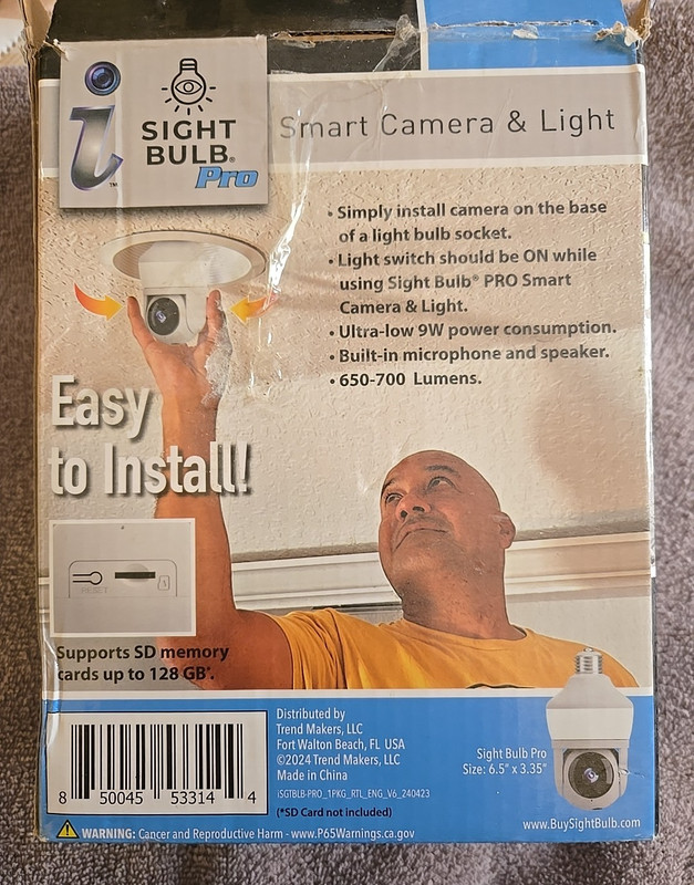 Sight Bulb WiFi Smart Camera & Light Pro - 75W Equivalent LED Light gallery
