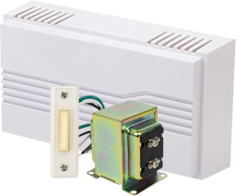 Newhouse Hardware Hardwired Chime Kit with 16-Volt/30VA Transformer and White