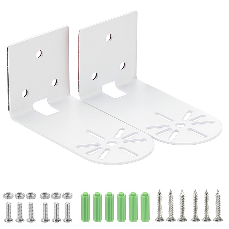 2 Pcs Wall Mount Camera Shelf Metal Floating Shelf Adhesive Security Speaker