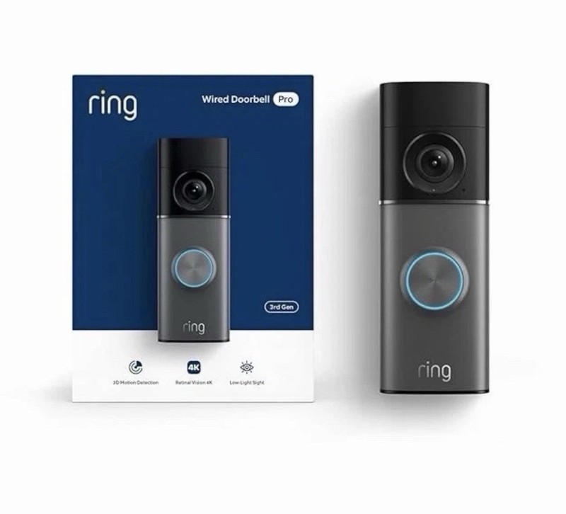 Ring Wired Doorbell Pro 4K (Newest Model) | 3rd Gen | Sealed