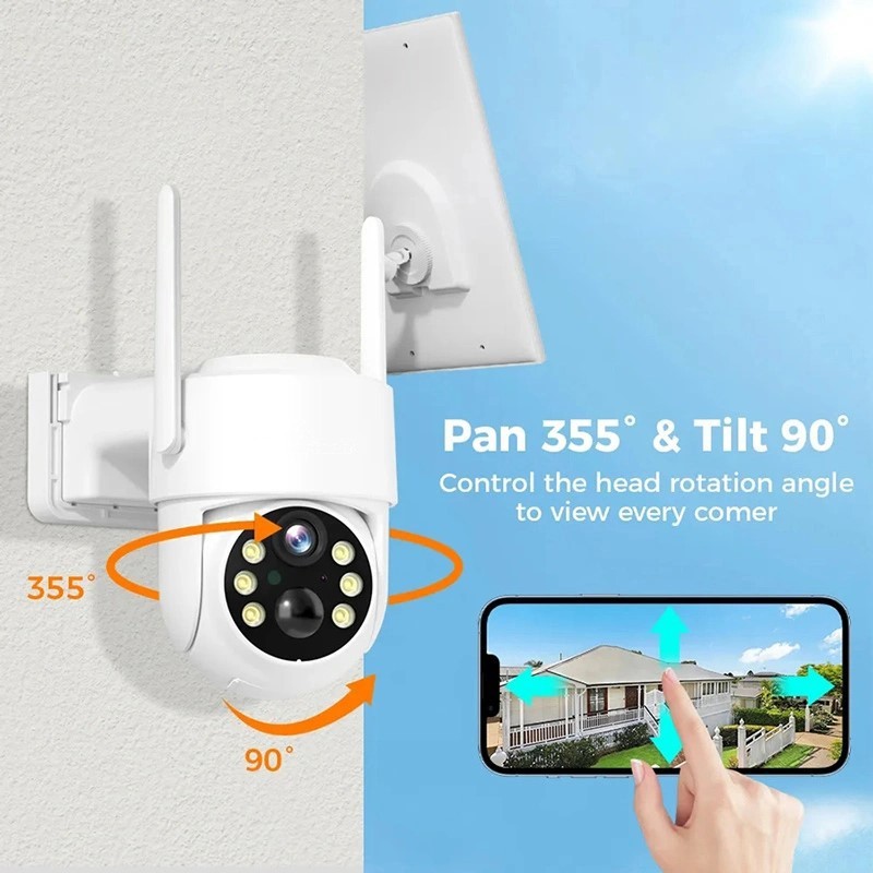 Solar Surveillance Camera Wireless SD Storage Card Included Remote APP Control gallery