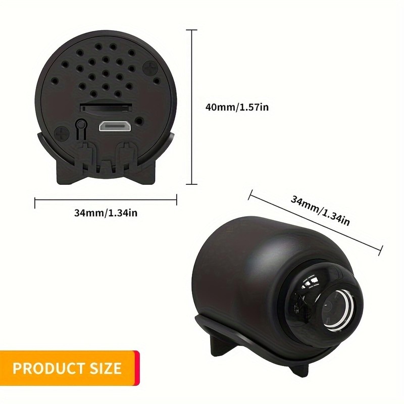 Mini Camara Oculta Espia De Seguridad WiFi 1080P Inalambrica Con Audio y Video gallery