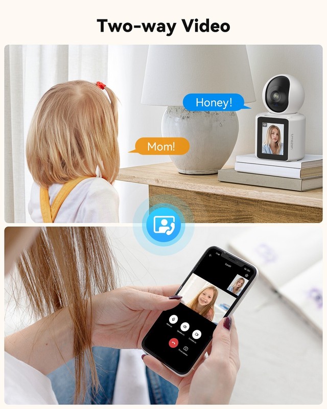TMEZON Two Way Audio Video Pet Dog Wireless Camera Speaker Video Calling Monitor gallery