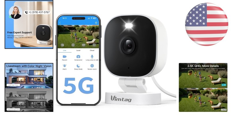 Weatherproof Smart Wi-Fi Security Camera with Live Streaming Capabilities gallery