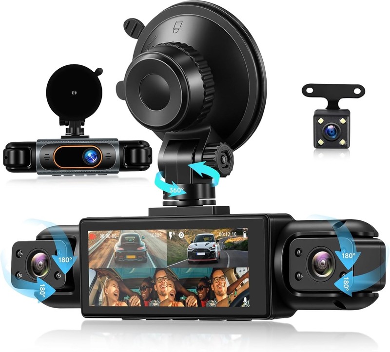 Mejor Camara De Seguridad FHD 1080P Para Carros De 360° Cámara De 4 Canales