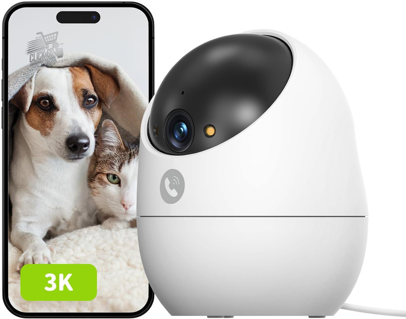 5MP 3K 360° Indoor Wi-Fi Camera Night Surveillance Colors Alexa Dog Gat