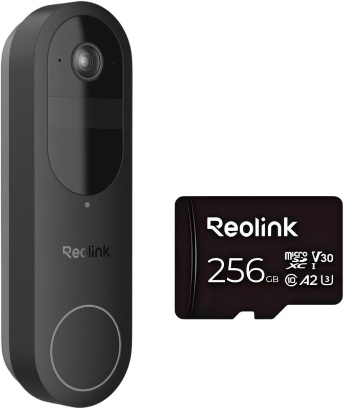 REOLINK Video Doorbell Battery 256GB SD Card 1:1 View 5GHz