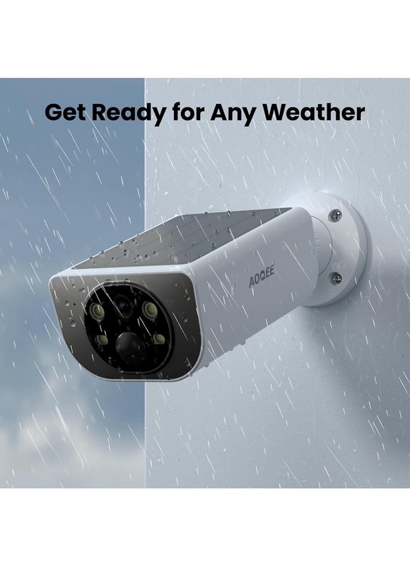 2 2K Solar Camera Outdoor Wireless-2.4Ghz WiFi Cameras For Home Security. 4pack gallery