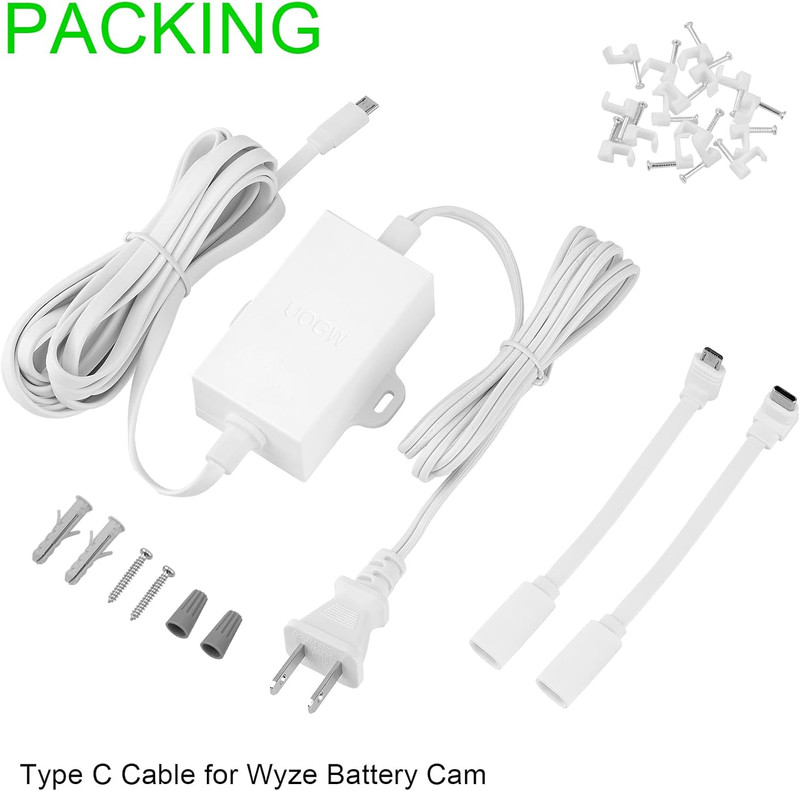 20Ft/6M Outdoor Power Adapter Compatible with Wyze Cam V4/V3,Duo Cam Pan,Wyze Pa gallery