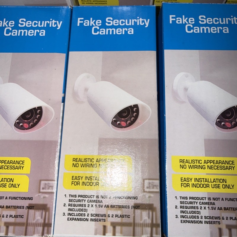 8- Dummy Security Camera New In Box White Battery Operated Fake Decoy Cameras gallery