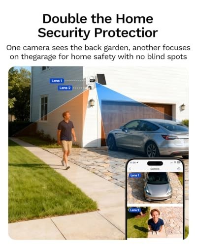 LongPlus Dual Lens Solar Security Camera Outdoor WiFi 6 Color Night Vision gallery