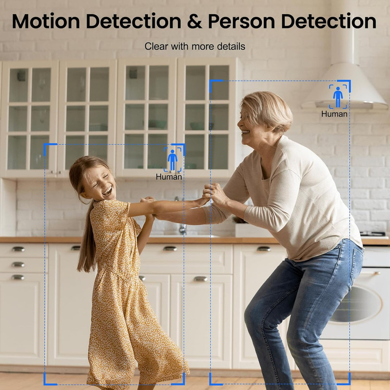 2K Security Camera Indoor-360 Cameras for Home Security and One-Tap Call, Elderl gallery