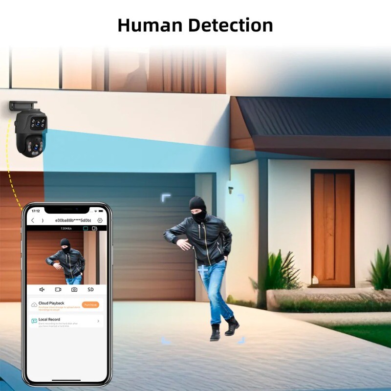 8CH 6MP HD POE Security Camera Outdoor Surveillance NVR Kit CCTV Human Detection gallery