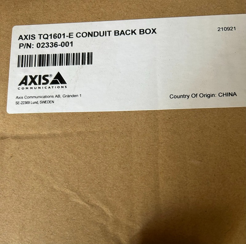 Axis TQ1601 E Conduit BackBox (023336-001)