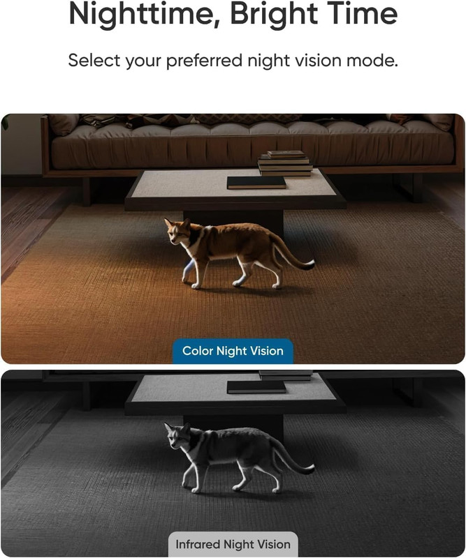 4K Indoor Camera E30 -No Subscription,360° Pan Tilt,Ai Auto Tracking,Color Night gallery