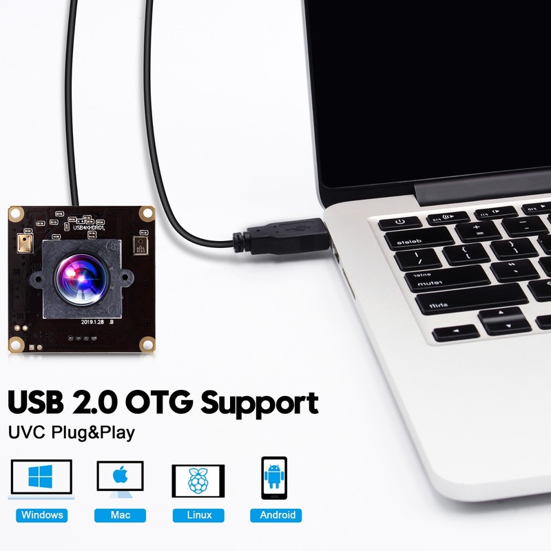 ELP 4K High Speed 3840x2160 MJPEG 30fps USB Camera Module w/ No Distortion Lens gallery