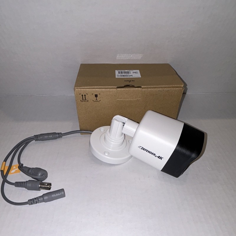 Defender 4K Wired Bullet Security Camera 3.6mm Lens 4KCB1V2 White Black gallery