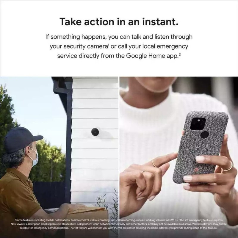 Google Nest Cam (Battery) Indoor & Outdoor Wireless Smart Home Security 2-Pack gallery