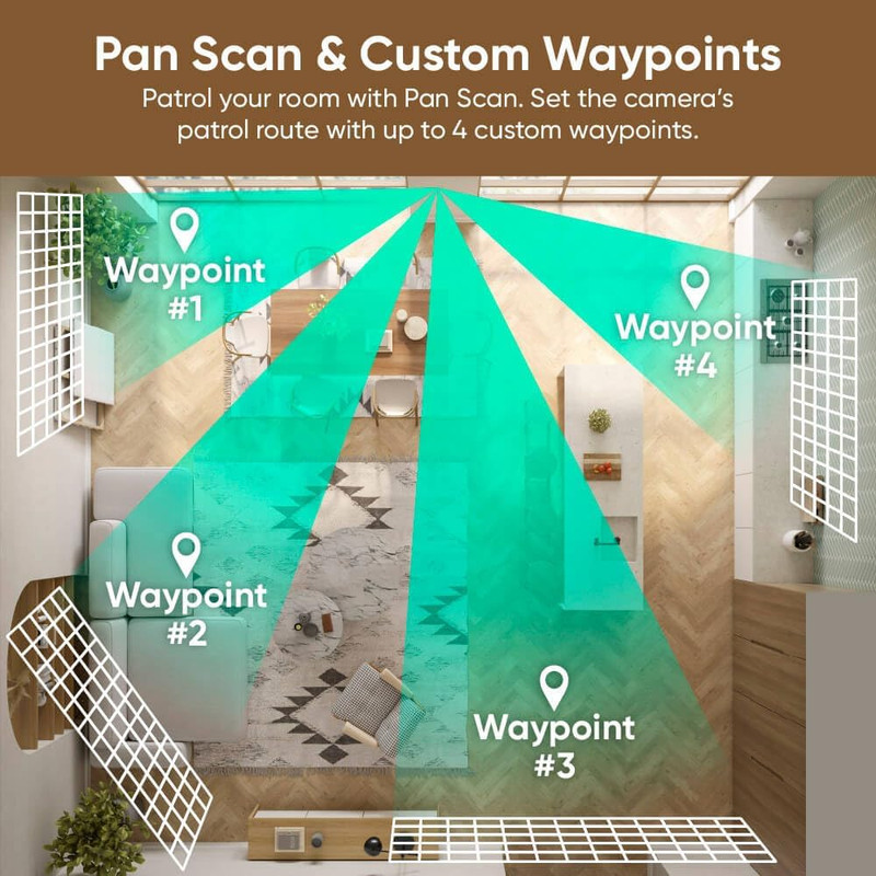 WYZE Duo Cam Pan 2 Pack, Indoor/Outdoor IP65 2K 360° Pan/Tilt Smart Home Securit gallery