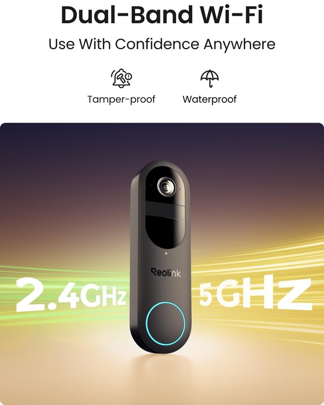 REOLINK Battery Video Doorbell (2nd Gen) 2K WirelessandWired Outdoor Camera |... gallery