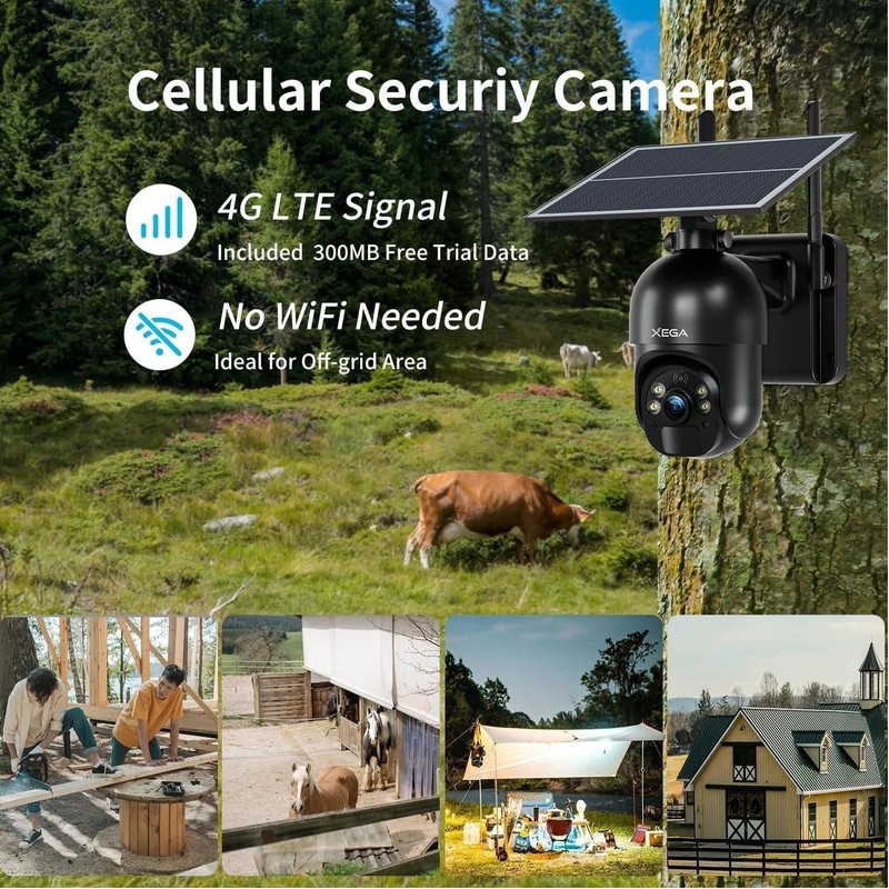 Wireless Outdoor Security Camera with Built-in SIM, Smart Motion Alerts & Talk gallery