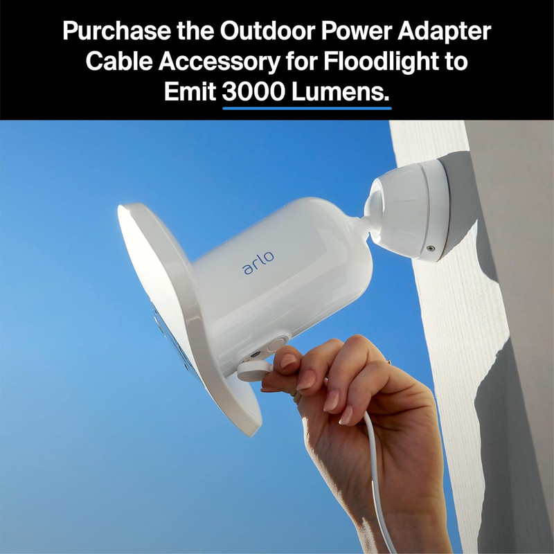 Floodlight Security Camera Wireless Outdoor 2K No Wiring - Arlo Pro 3, Rechargea gallery