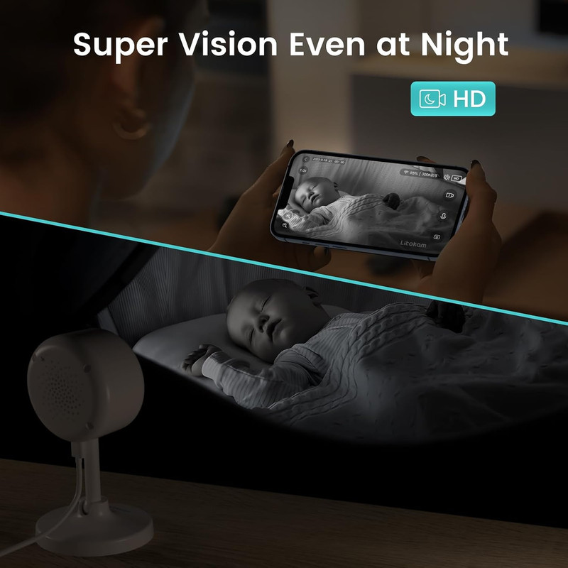 Indoor Camera, Cameras for Home Security with Night Vision, Pet Camera with Phon gallery